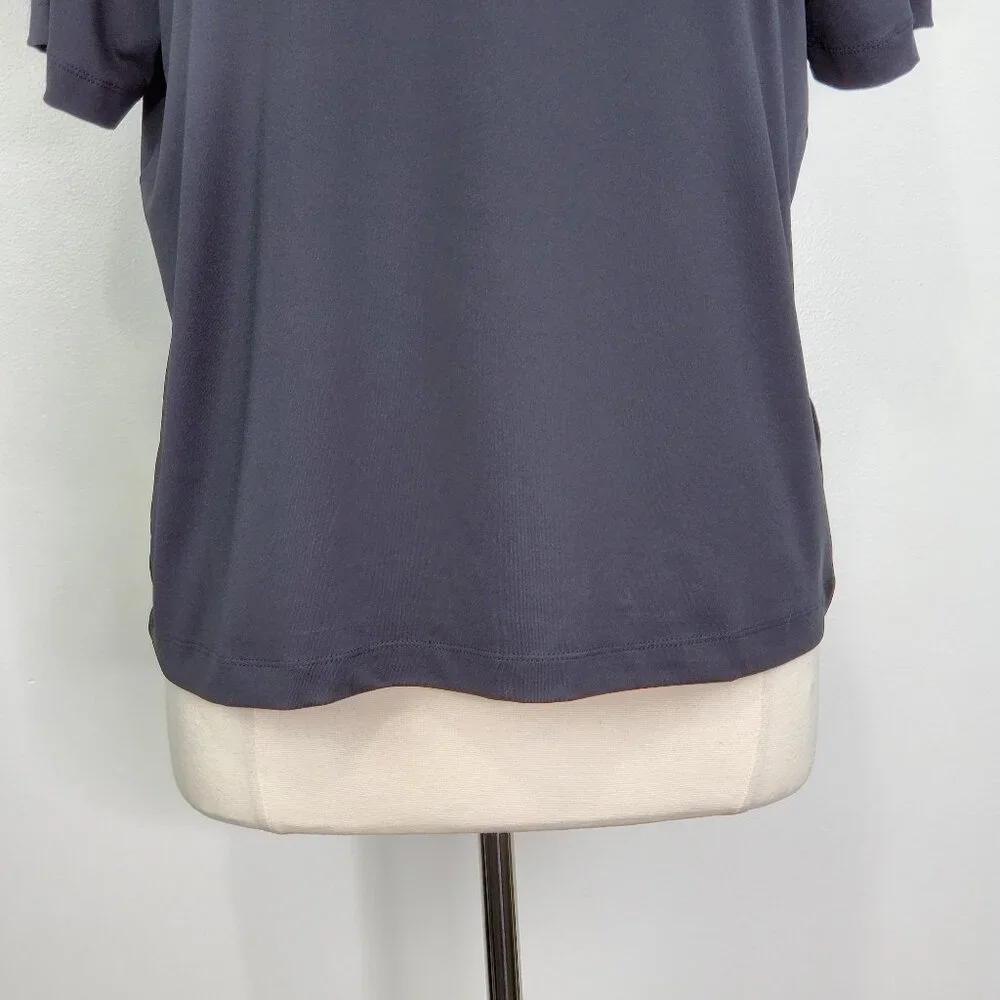 Susan Graver Essentials Black Short Sleeve Minimalist Stretchy Top Size XL - Picture 3 of 11